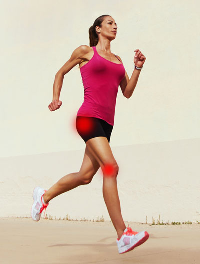 female athlete running