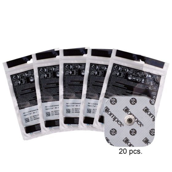 Lot De 5 Paires D'électrodes Compex Easy Snap 2x2 (soit 10 électrodes) - Pour électrostimulateur