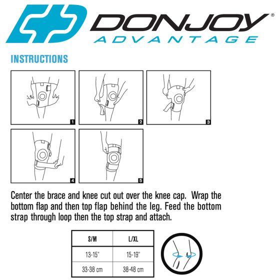 DonJoy Advantage Stabilizing Hinged Knee Wrap - Medial