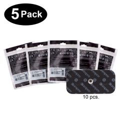 EASY SNAP ELECTRODES - 2IN X 4IN SINGLE SNAP - 5 PACK (10 ELECTRODES) - BLACK