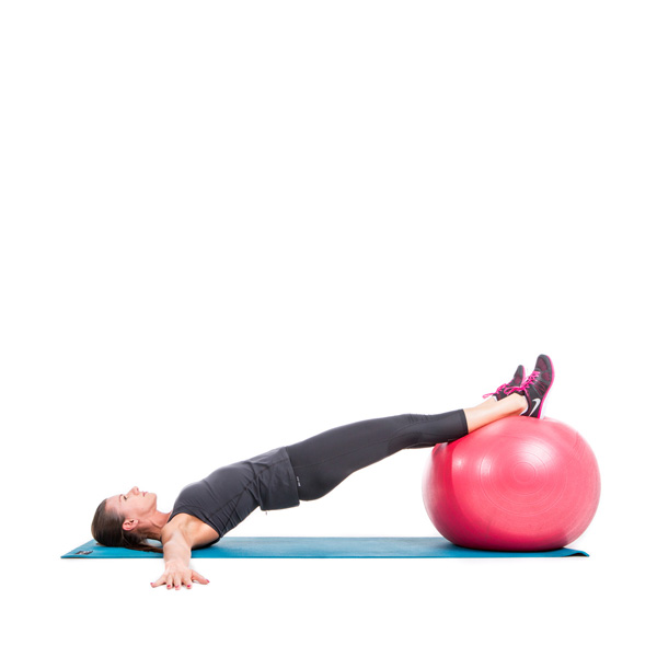 physioball leg curl extended
