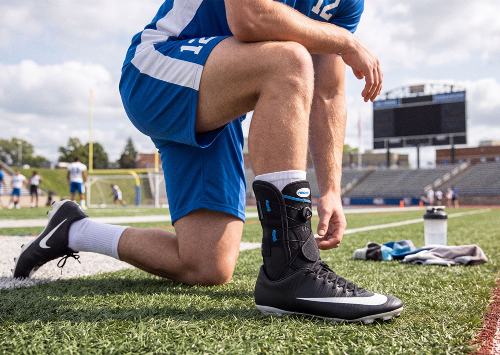 Aircast AirSport+® ankle brace application