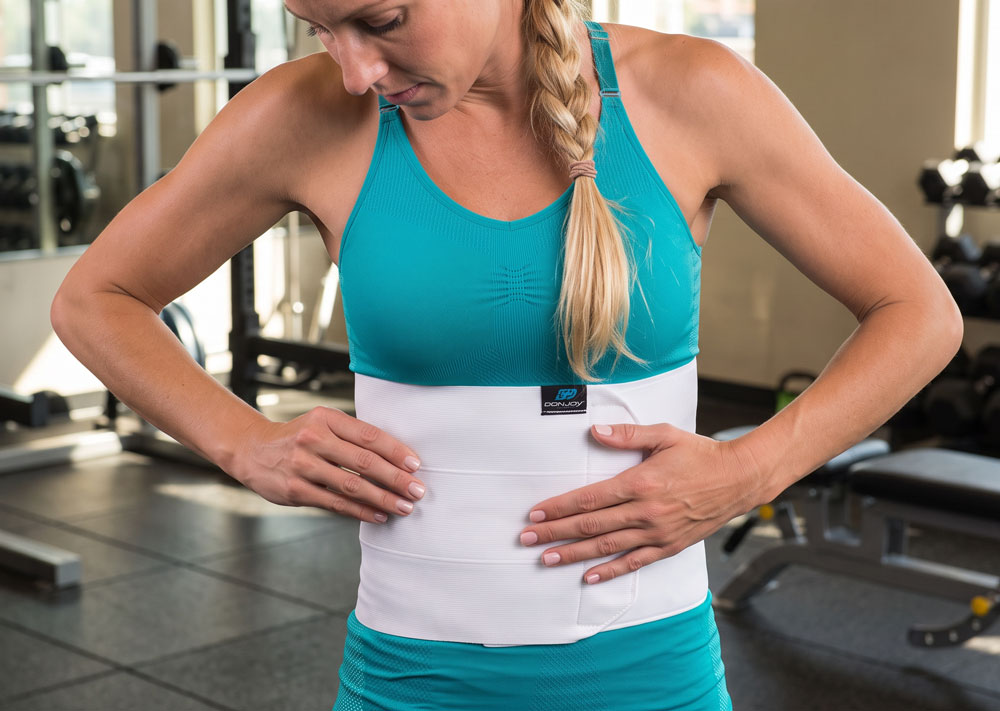 DonJoy Advantage Abdominal Support worn by an athlete