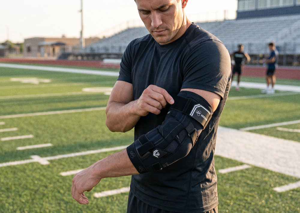 DonJoy Performance Bionic™ Elbow Brace II worn by an athlete