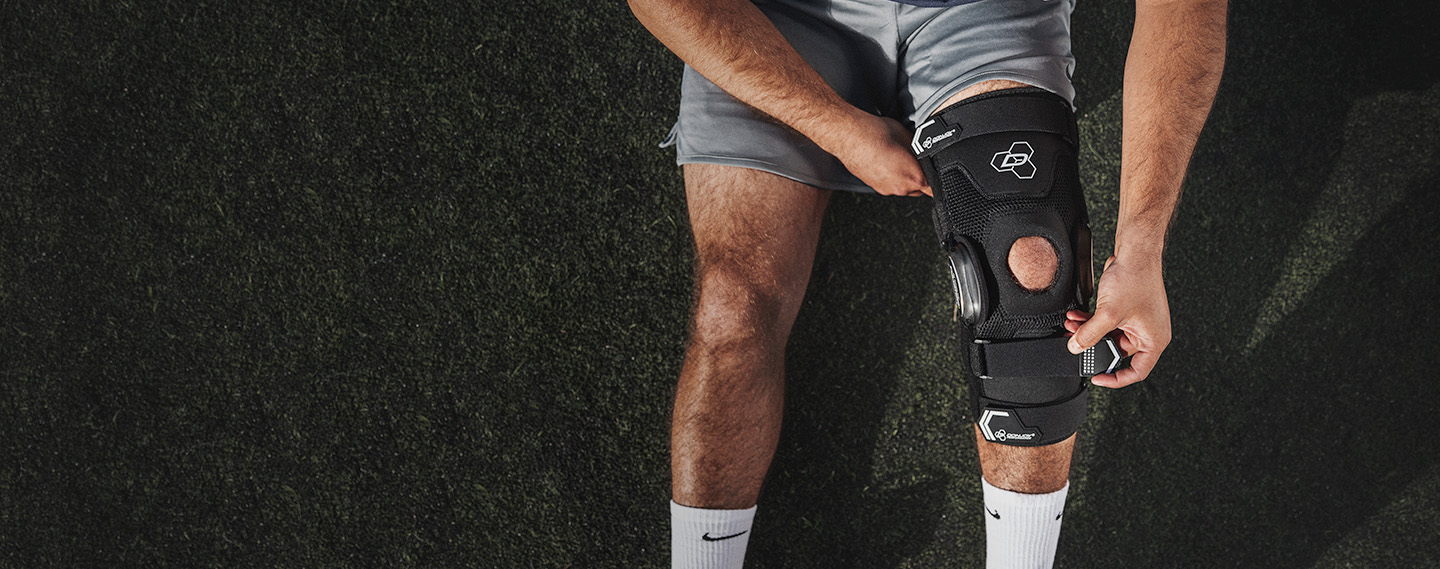 Athlete wearing FullStop Knee Brace