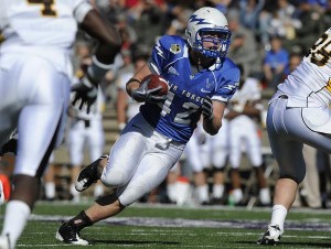 Air Force academy fullback Jared Tew seen wearing DonJoy