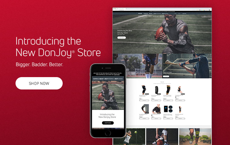 new website - donjoy store - mobile and desktop